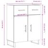 Sideboard White 69.5 x 34 x 90 cm Particleboard