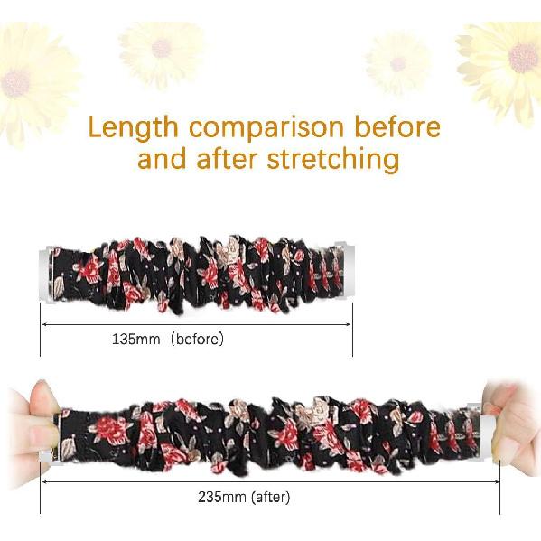 Compatible with AKUMAKA Smart Watch Band, 22mm Fabric Elastic Scrunchie Elastic Watch Band Women Cute Replacement Straps Compatible for AKUMAKA G39,