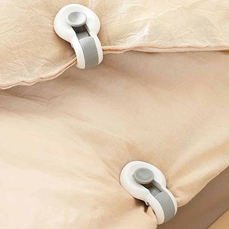 New 6Pcs Non-slip Duvet Quilt Clips Plastic Blankets Fastener Clip Bed Cover Duvet Sheet Fixer Homeware Creative Quilt Clip