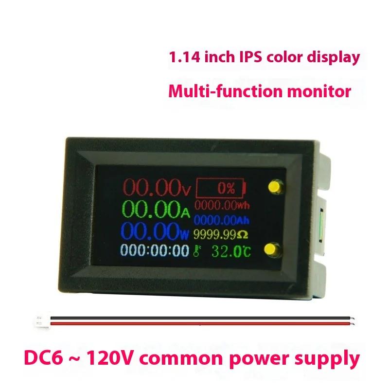 

Цифровий вольтметр ZEXEF 30 В Амперметр Ваттметр напруги Вимірювач температури Кольоровий екран Частотомір 9 в 1 золотий