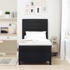 Box Spring Bed with Mattress and LED Lighting Black 90 x 200 cm Fabric