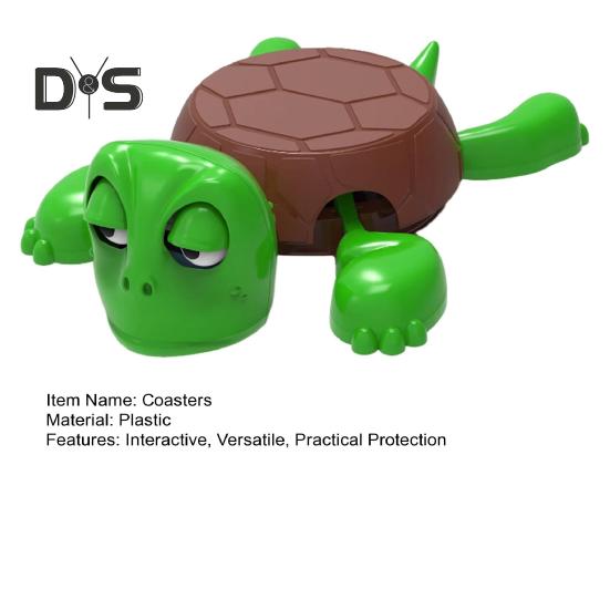 3D Printed Turtle Coasters Funny Crushed Coasters for Drinks Cute Turtle Cup Holder Quirky Turtle Table Protector