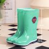Non-slip rain boots fashionable high tube medium tube oil-resistant non-slip beef tendon sole rain shoes long tube comfortable four seasons