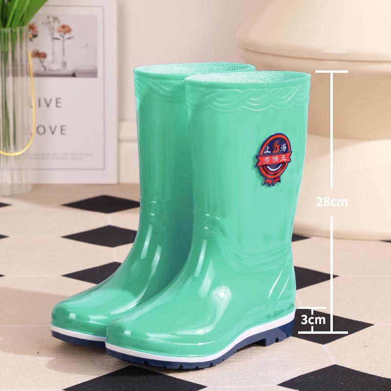 Non-slip rain boots fashionable high tube medium tube oil-resistant non-slip beef tendon sole rain shoes long tube comfortable four seasons