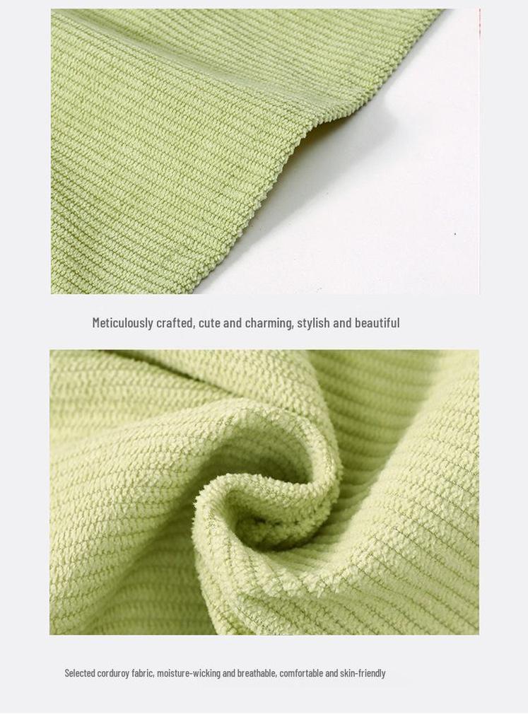 Waterproof Corduroy Smock Bib for Girls - Autumn/Winter Stylish Reversible Design