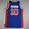 Men’s Blue Pistons Retro Rodman Basketball Jersey with Breathable American Embroidery