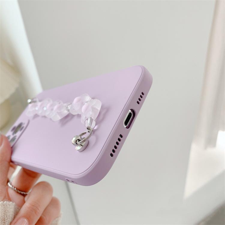 ins Korean wind flower bracelet iPhone11promax mobile phone case Apple 11/11pro matte soft case