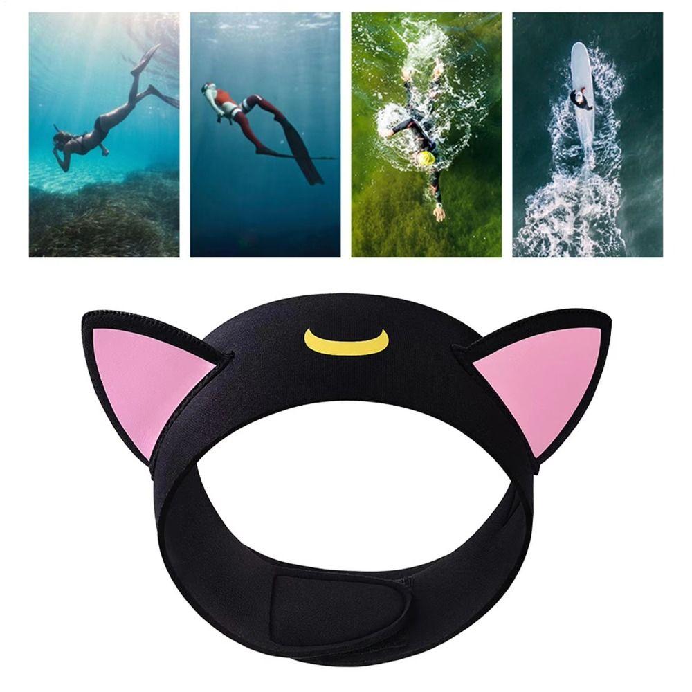 Clear Vision Diving Headband Wetsuit Hood Cat Ears Swimming Headband Outdoor Diving Hat  Diving