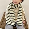 Écharpes de cou pour enfants à motif rayé Chaudes Écharpes tricotées Polyvalentes pour enfants Accessoires d'hiver à la mode