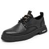 Spring High Quality Men Brogue British Oxford Dress Shoes Male Gentleman Leather Footwear Flats Men Black Loafers Zapatos Hombre