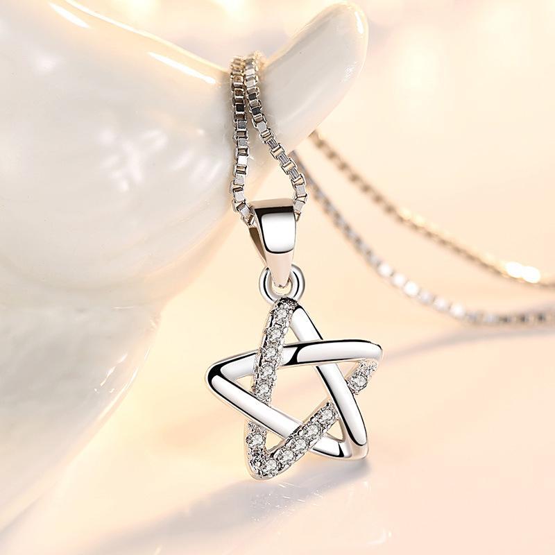 Zircon Hollow Star Temperament Necklace Pendant