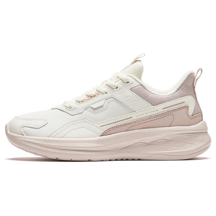 New Anta Anti Slip Wear Resistant Low Top Running Shoes Women's Ivory White/Lotus Grey 922345579-7
