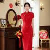 National style improvement 1011 summer new cheongsam lace dress women slim retro temperament daily performance clothes