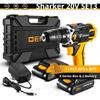 Cordless Drill Driver - DEKO - 26V - 2 Lithium Batteries - 13 Accessories - Professional