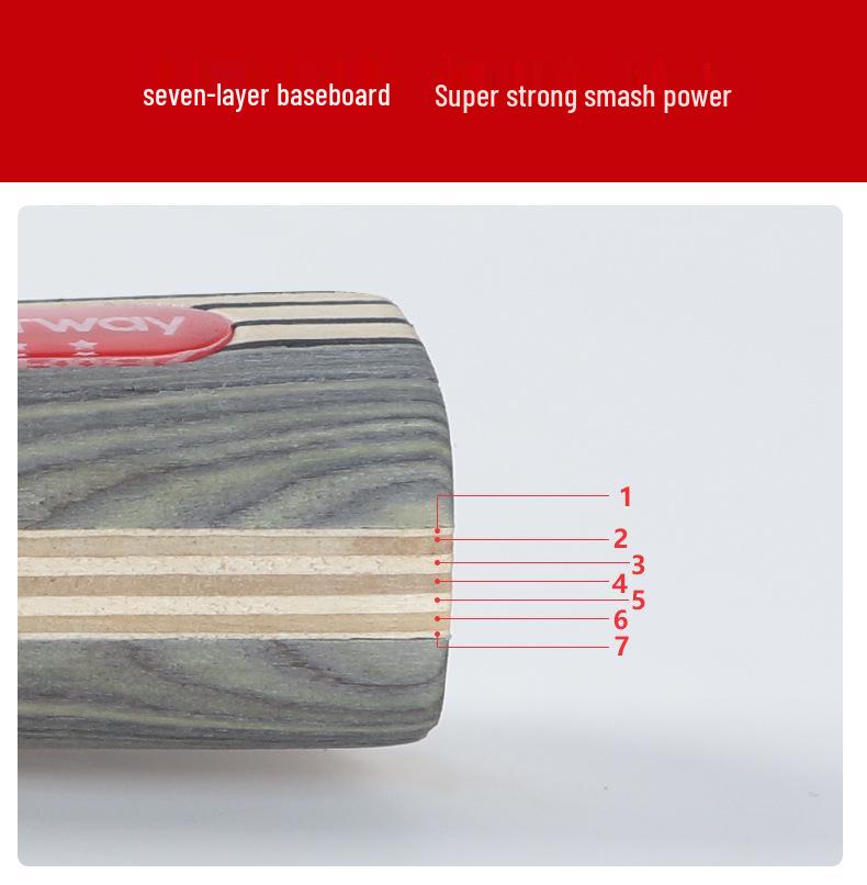 Sada pingpongových pálek: Oboustranný invertovaný kaučuk, rovná a penhold držátka, 2 pálky.