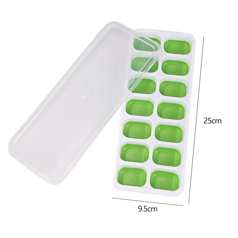 1Pc Silicone Ice Cube Mold Easy-Release Flexible Mold With Spill-Resistant Removable Reusable Lidstackable Ice Tray With Cover