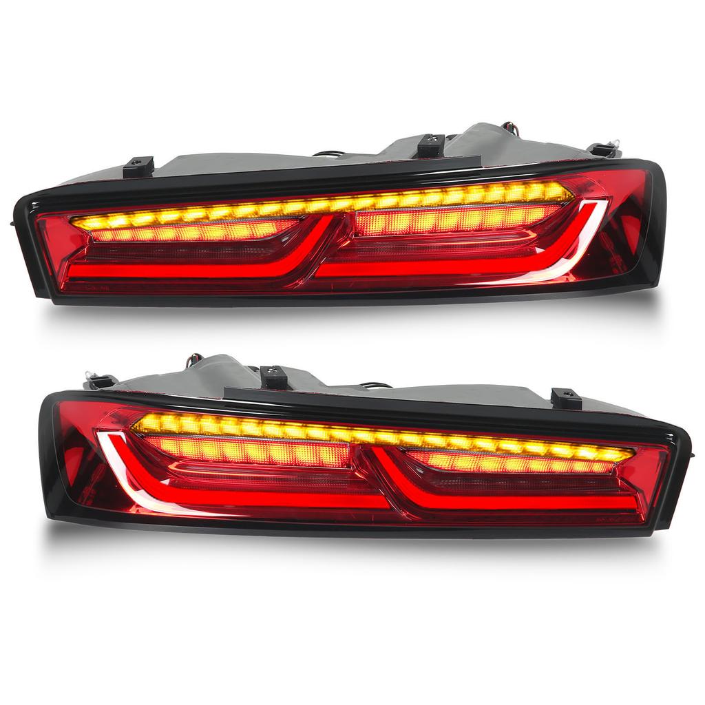 LED Taillight Assembly Rear Brake Turn Signal Light IP67 Waterproof Replacement for Camaro 2016‑2018 Red