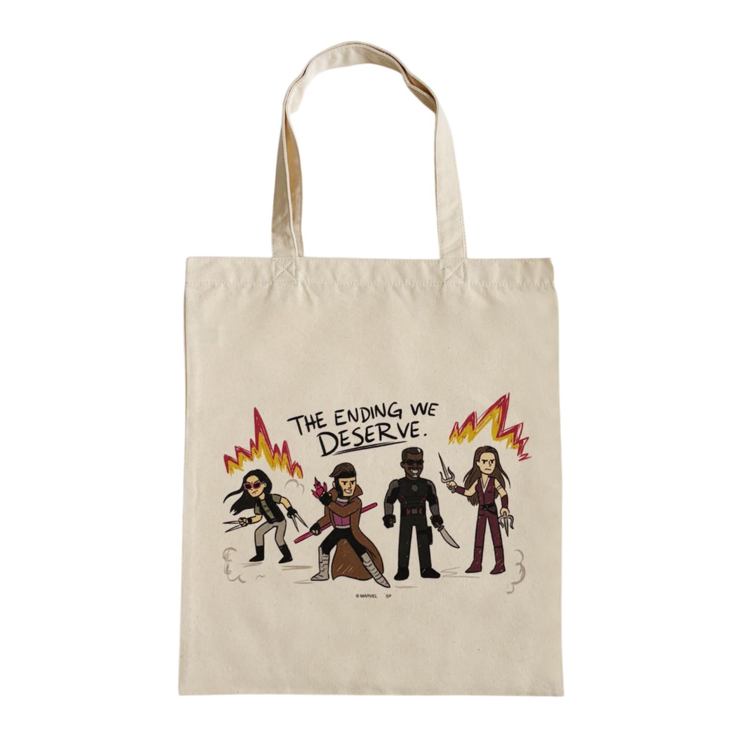 

Small Planet Marvel Tote Bag 4 People Natural Deadpool & Wolverine
