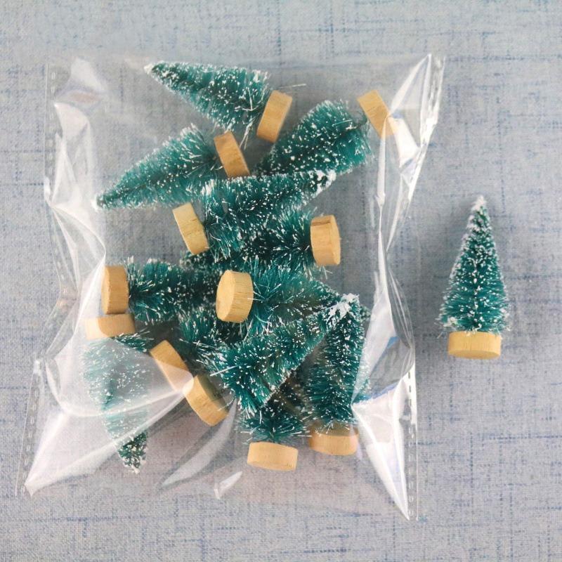 Lot de 12 mini sapins de Noël artificiels, décorations de table, sapin de Noël ...