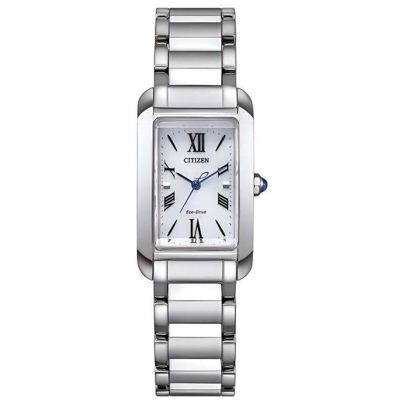 

CITIZEN Eco-Drive series 50 meters waterproof fashion style light Quartz Steel Strap 20*33mm women s watch white dial EW5620-55A синій