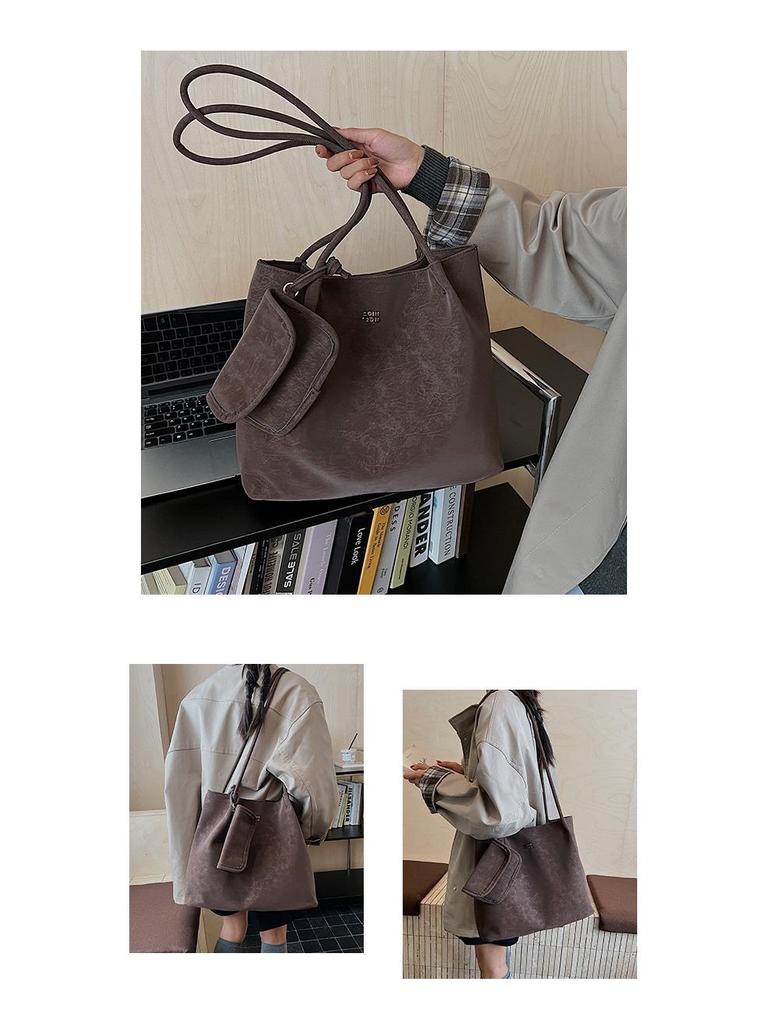 Retro Tragetasche mit großem Fassungsvermögen - Vielseitige, lässige Schultertasche für Damen