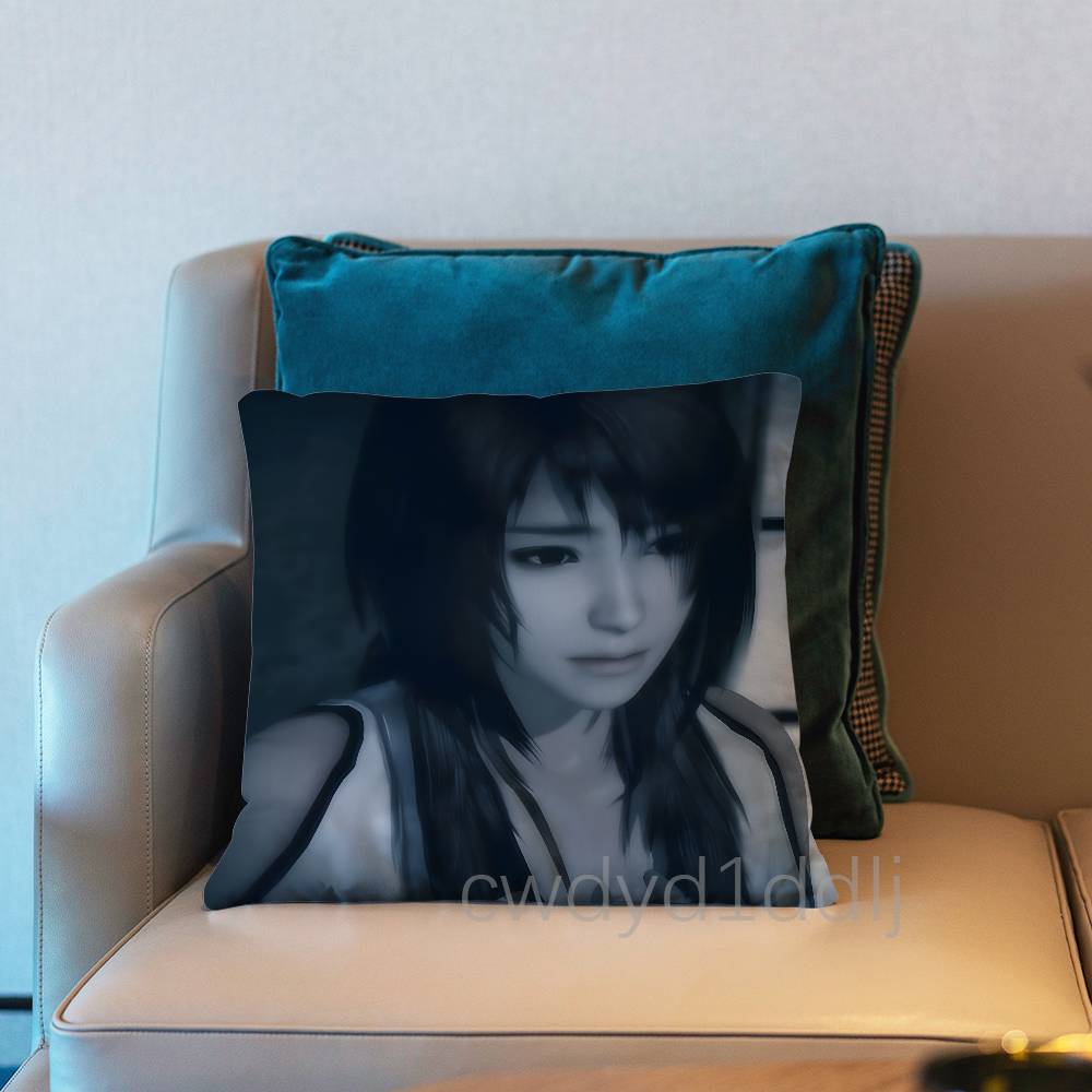 FFatal FFrame Remake Pillow Case Short Plush Sofa Decorative Gift Home Doublesided Printing Cushio
