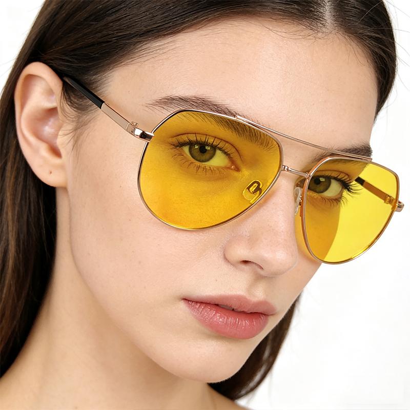 Aviation Men Women Polarized Sunglasses Fashion Vintage Retro Night Vision Car Driving Fishing Yellow Sun Glasses Eyewear 2026