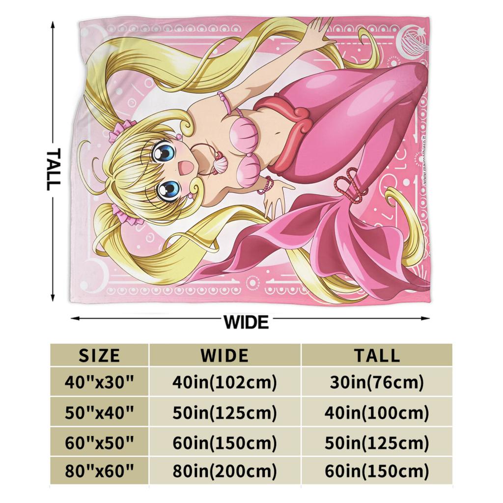 M-Mermaid Melody Pichi Pichi PitchS Blanket Travel Office Flannel Bedding Throws For Couch Chair Super Warm Quality Bedspread