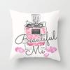 New Perfume Floral Pillows Case Modern Fashion Lady Decorative Pillows Cover Livingroom Bedroom Sofa Seat Simple Cushions Case