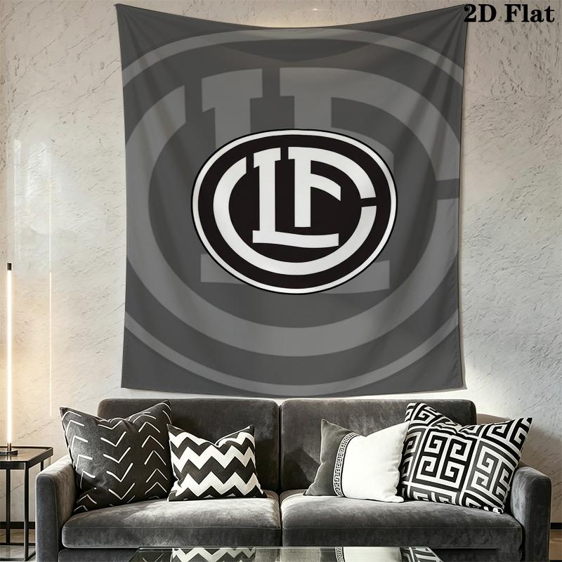 Arazzo da Parete Lugano Fc Appeso Estetico alla Parete Coperta in Tessuto Stampato Arazzi Decorativi per Camera da Letto Soggiorno Decorazioni per la Casa