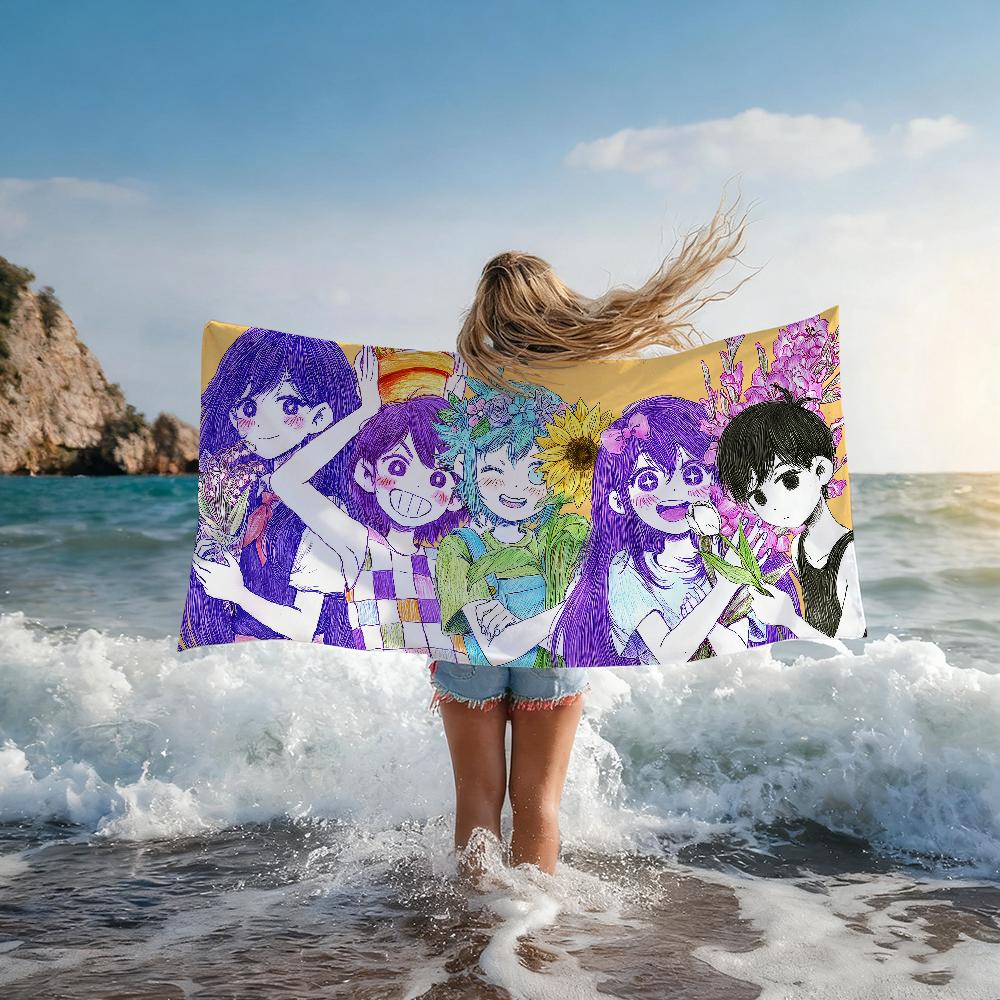 Game O-Omori Cute Towel Shower Sauna Travel Spa Quick Dry Gym Accessories Soft Large Beach Towels