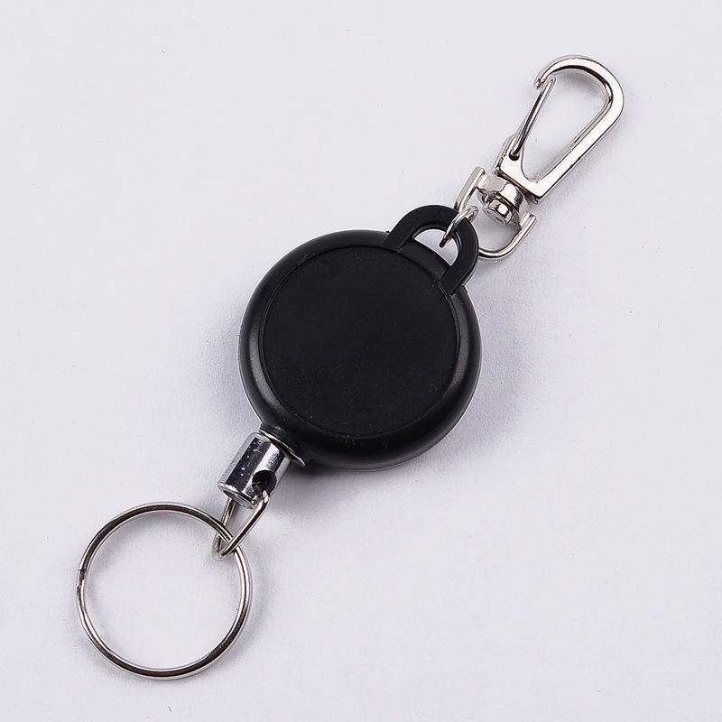 Retractable Stainless Steel Wire Rope Anti-theft Keychain