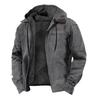 Veste à capuche décontractée pour homme avec poches zippées et doublure polaire