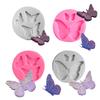 Reusable Silicone Butterfly Molds 4Pcs Nonstick Cake Chocolate Fondant Molds For Baking Freezer Safe Design
