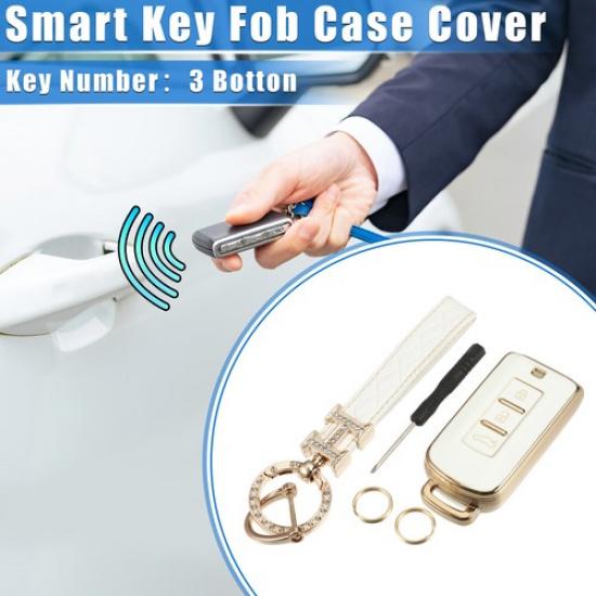 

Remote Keyless Key Fob Cover fit for Mitsubishi Outlander 3 Button TPU White