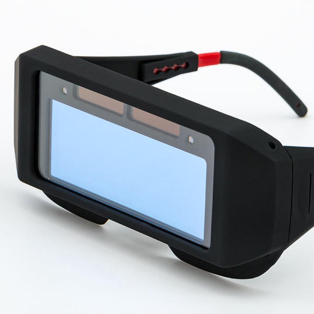 Okulary spawalnicze z automatycznym przyciemnianiem Ergonomiczne Czyste pole widzenia Ochronne gogle spawalnicze z gumką