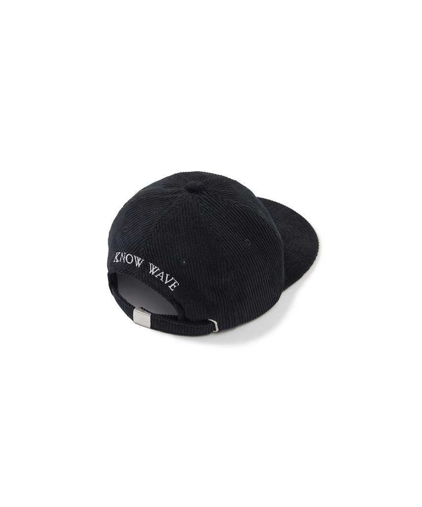 KNOW WAVE Calligraphy Corduroy Trucker Cap Kna004M(Black)