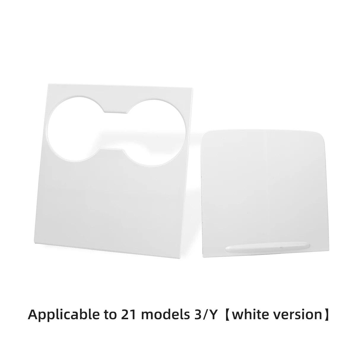 

LUCKEASY для Tesla Model 3 Y 2022, автомобильные аксессуары, наклейка на центральную консоль, подлокотник, ящик для хранения, защитная нашивка, украшение из АБС-пластика WHITE for 2021-2023