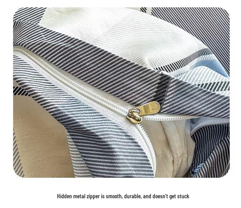 Class A Pure Cotton Bed Sheet, Duvet Cover, and Pillowcase Set – Available in Three-Piece or Four-Piece, All Seasons, Home/Homestay