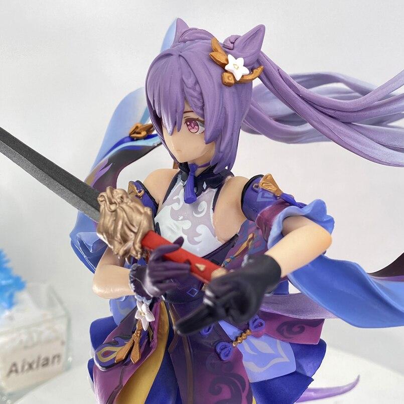 32cm Genshin Impact Klee Hibana Knight Anime Figure Kamisato Ayaka Pvc Action Figure Collection Model Doll Child Kid Gifts