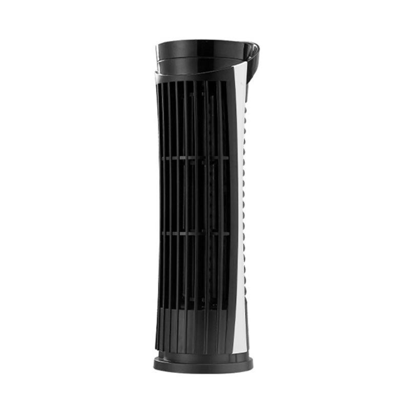 Ventilatore da scrivania USB portatile a 2 velocità con luce LED, senza pale, sicuro e silenzioso, ventilatore a torre da tavolo per studenti e impiegati