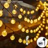 Solar String Lights Outdoor Crystal Globe Lights Waterproof Solar Festoon Fairy Light For Garden Party Decor