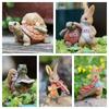 Multicolor Garden Turtle Statue Resin Lawn Animal Sculpture  Home Decoration