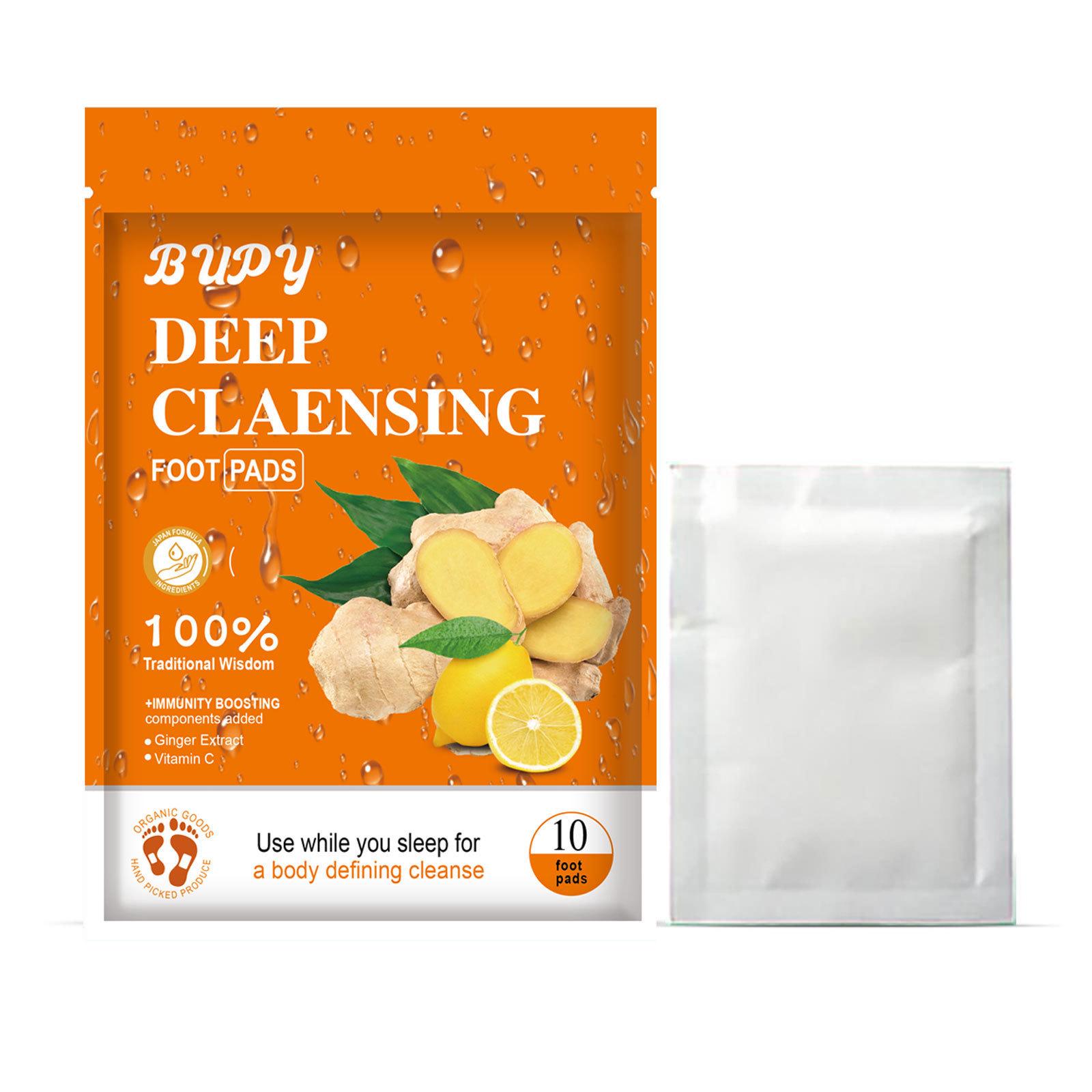 

BUPY Имбирный пластырь для ног - Снимает влажность и жар | Наклейки для ухода за ногами | Упаковка 10 шт. Хит продаж