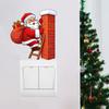 Holiday Wall Sticker Christmas Santa Claus Switch Sticker, Light Decal for Xmas Holiday, Easy Peel Stick Removable Self-Adhesive Living Room