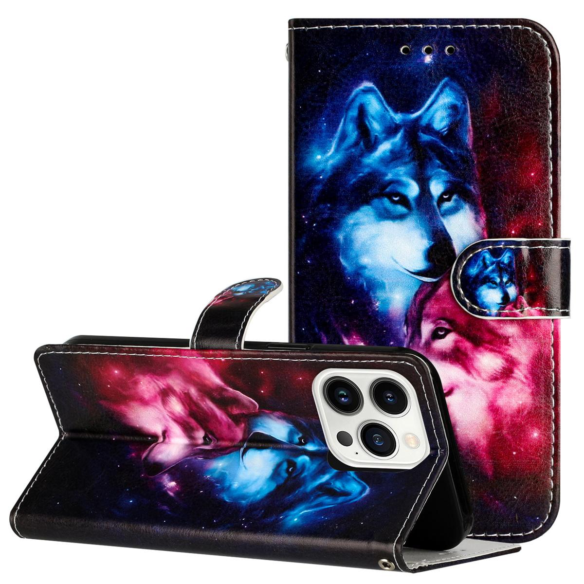 

Чехол-книжка из искусственной кожи с рисунком волка для пары iPhone Samsung Oppo Xiaomi Redmi Google Tecno Moto Huawei
