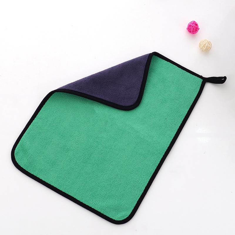 Double-Sided Coral Fleece Car Wash Towel - Thick, Absorbent, Customizable Logo - Ideal for Car Cleaning