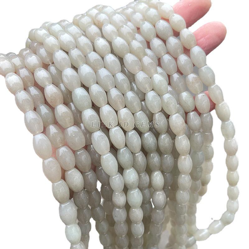 8x12mm Natural She Tai Cui Jade Barrel Beads for DIY Bracelet Jewelry Accessories