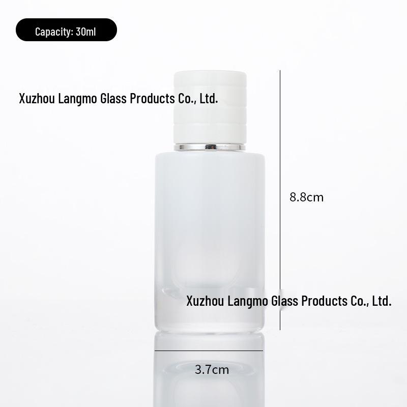 Gradient Glass Cylindrical Perfume Bottle with Spray, Portable & Multi-style Colors