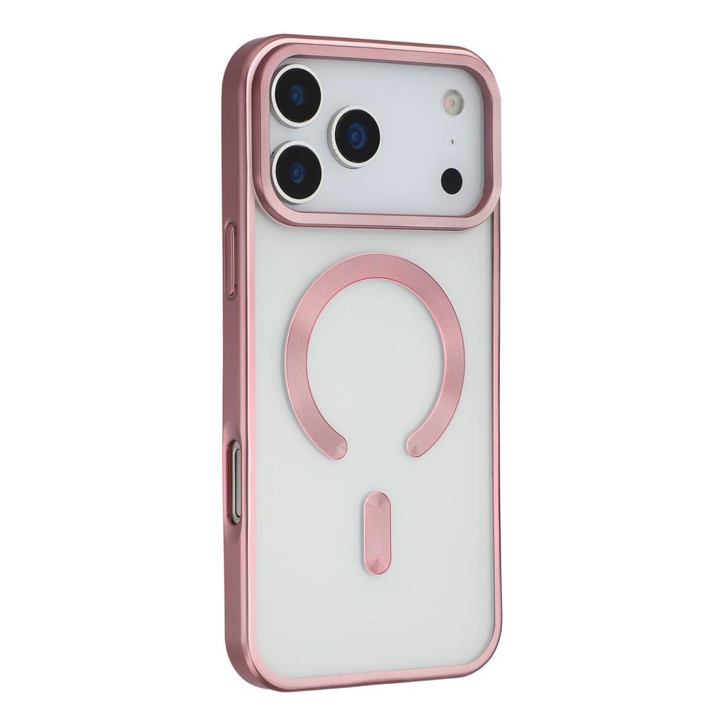 For iPhone 17 Pro Max Case Matte Electroplating Phone Cover Compatible with MagSafe